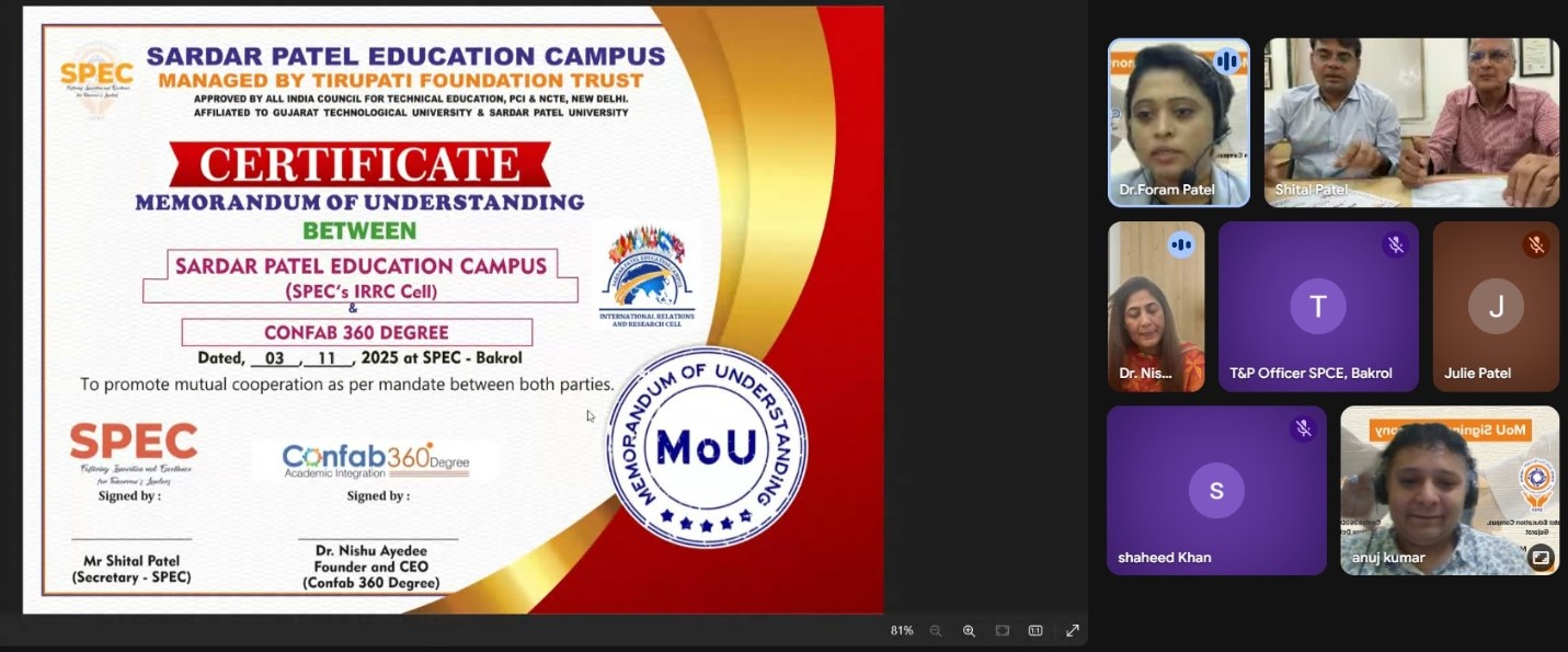 MoU Signed with Sardar Patel Education Campus, Gujarat, India - Image 4