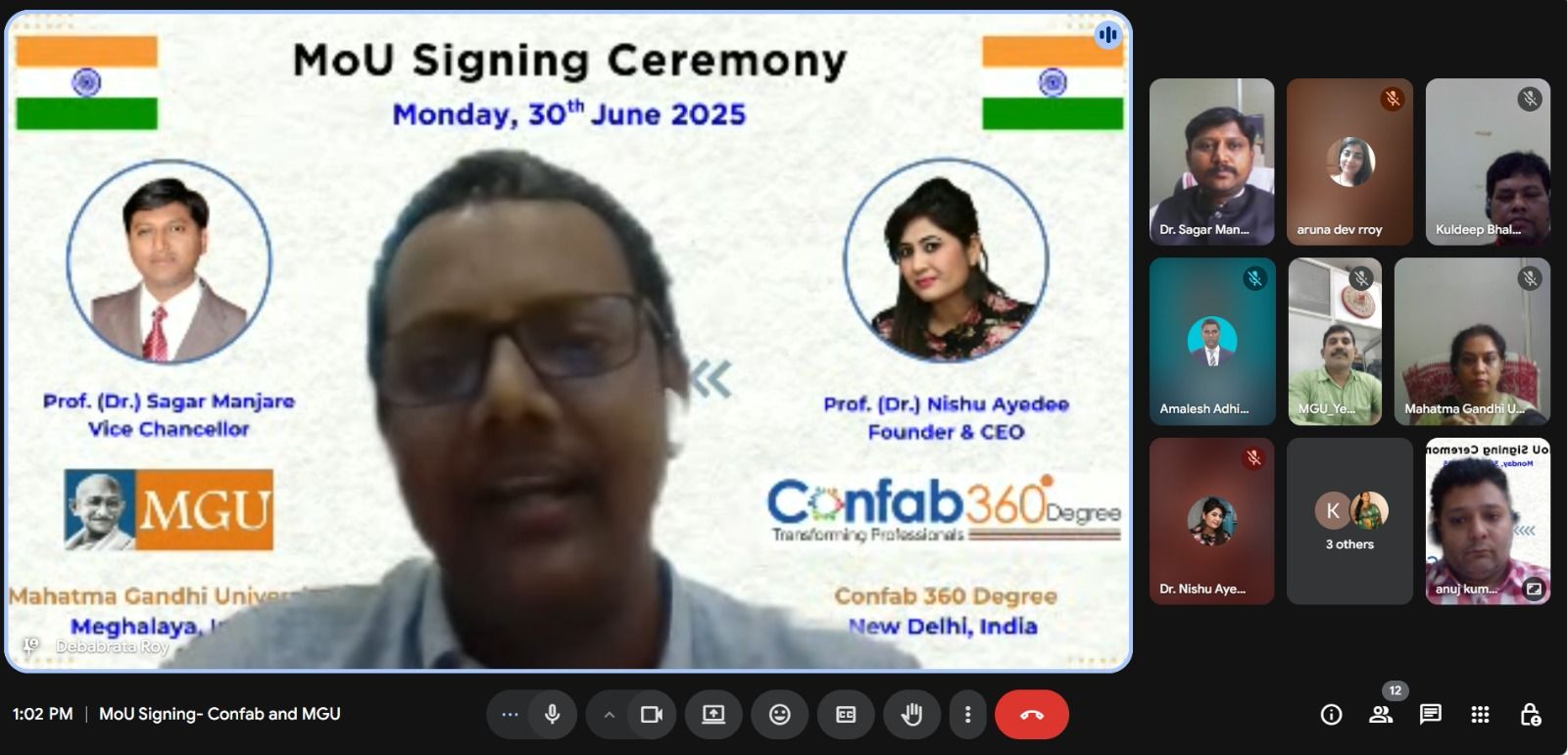 Confab 360 Degree has officially signed a Memorandum Understanding (MoU) with Mahatma Gandhi University (MGU), Meghalaya - Image 2