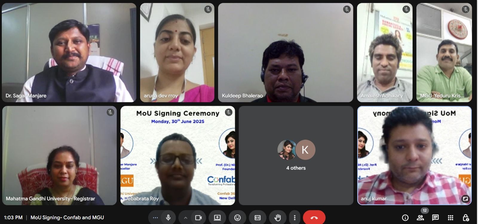 Confab 360 Degree has officially signed a Memorandum Understanding (MoU) with Mahatma Gandhi University (MGU), Meghalaya - Image 5