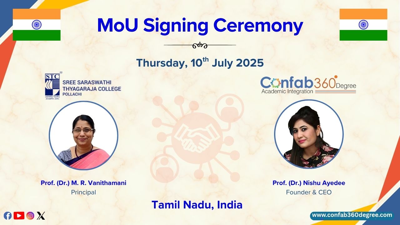 Confab 360 Degree has officially signed a Memorandum Understanding (MoU) with Sree Saraswathi Thyagaraja College, Pollachi, Tamil Nadu - Image 1