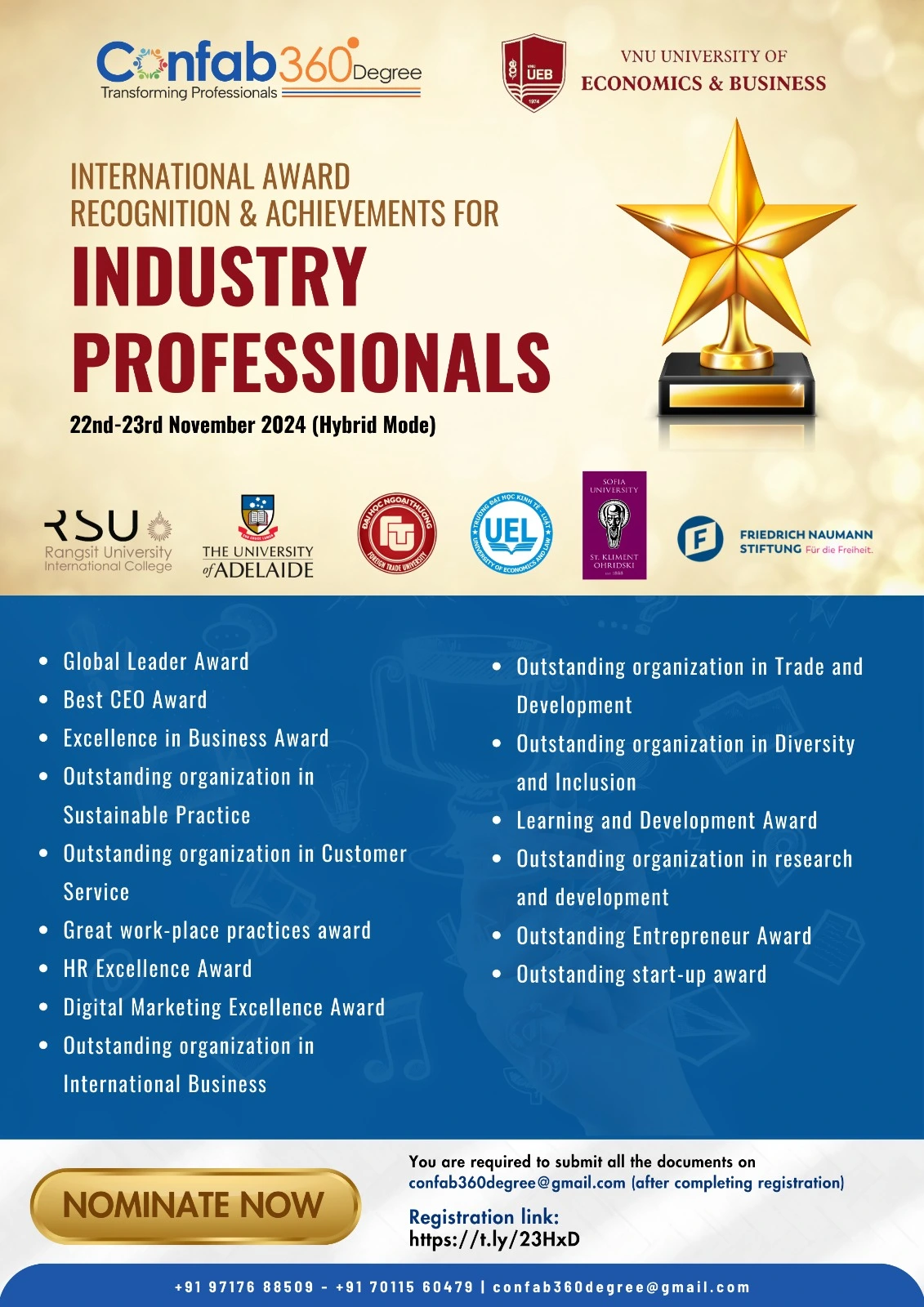 International Award Recognition & Achievements for Industry Professionals - Image 1