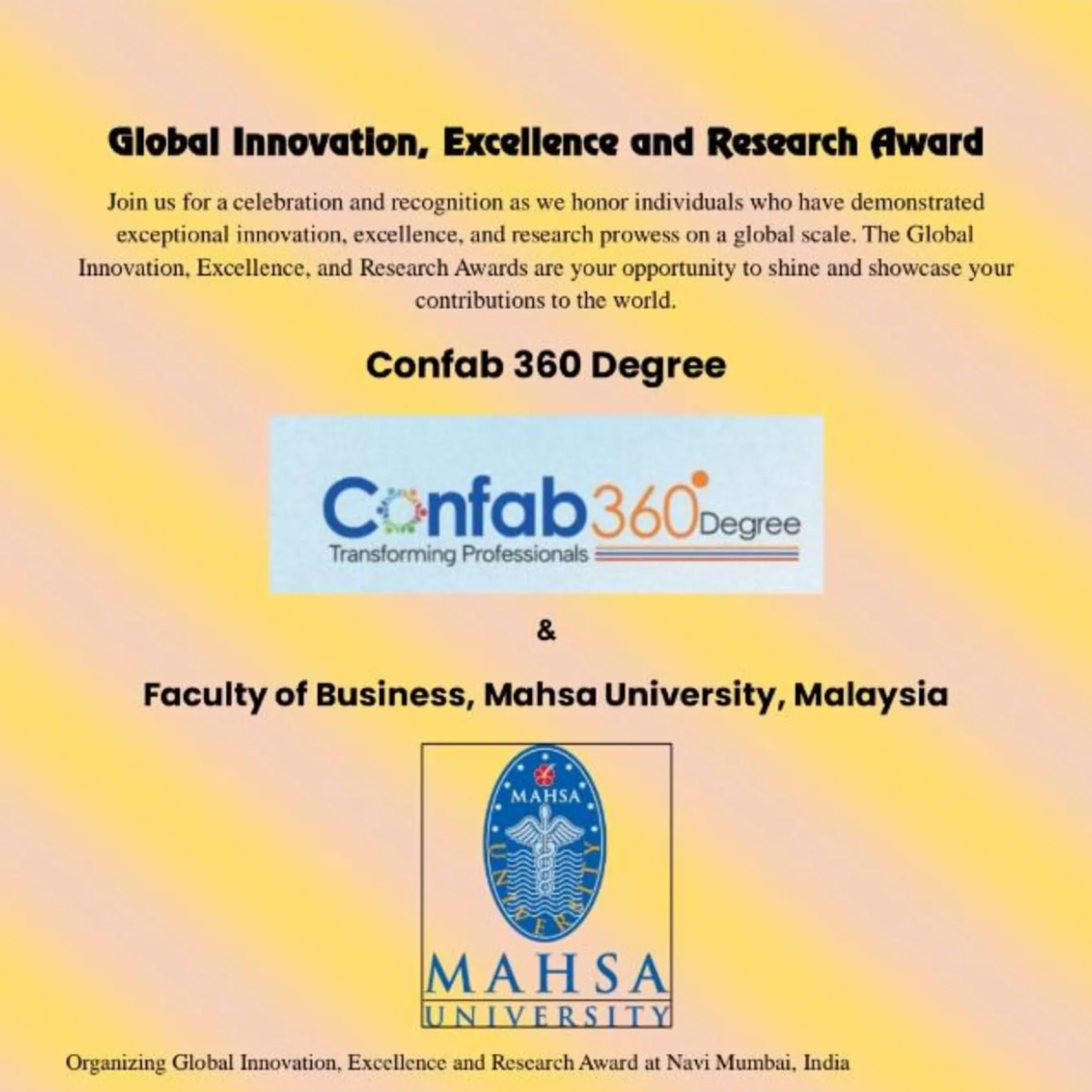 Global Innovation, Excellence and Research Awards - 2024 - Image 1