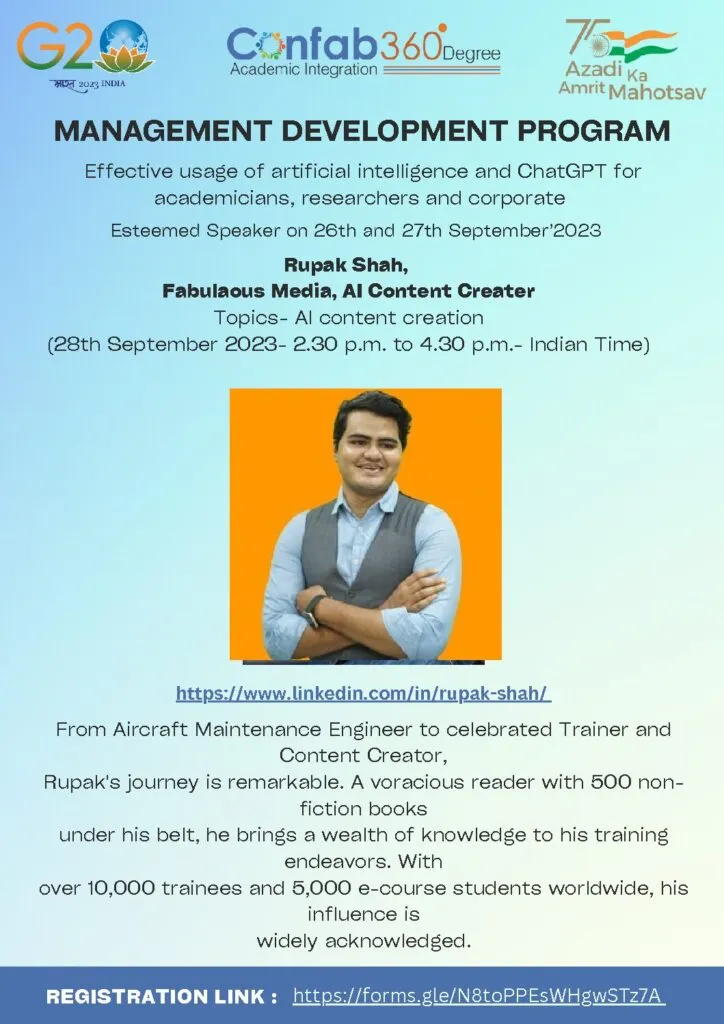MDP - AI Content Creation by Rupak Shah, Fabulous Media, AI Content Creater - Image 1