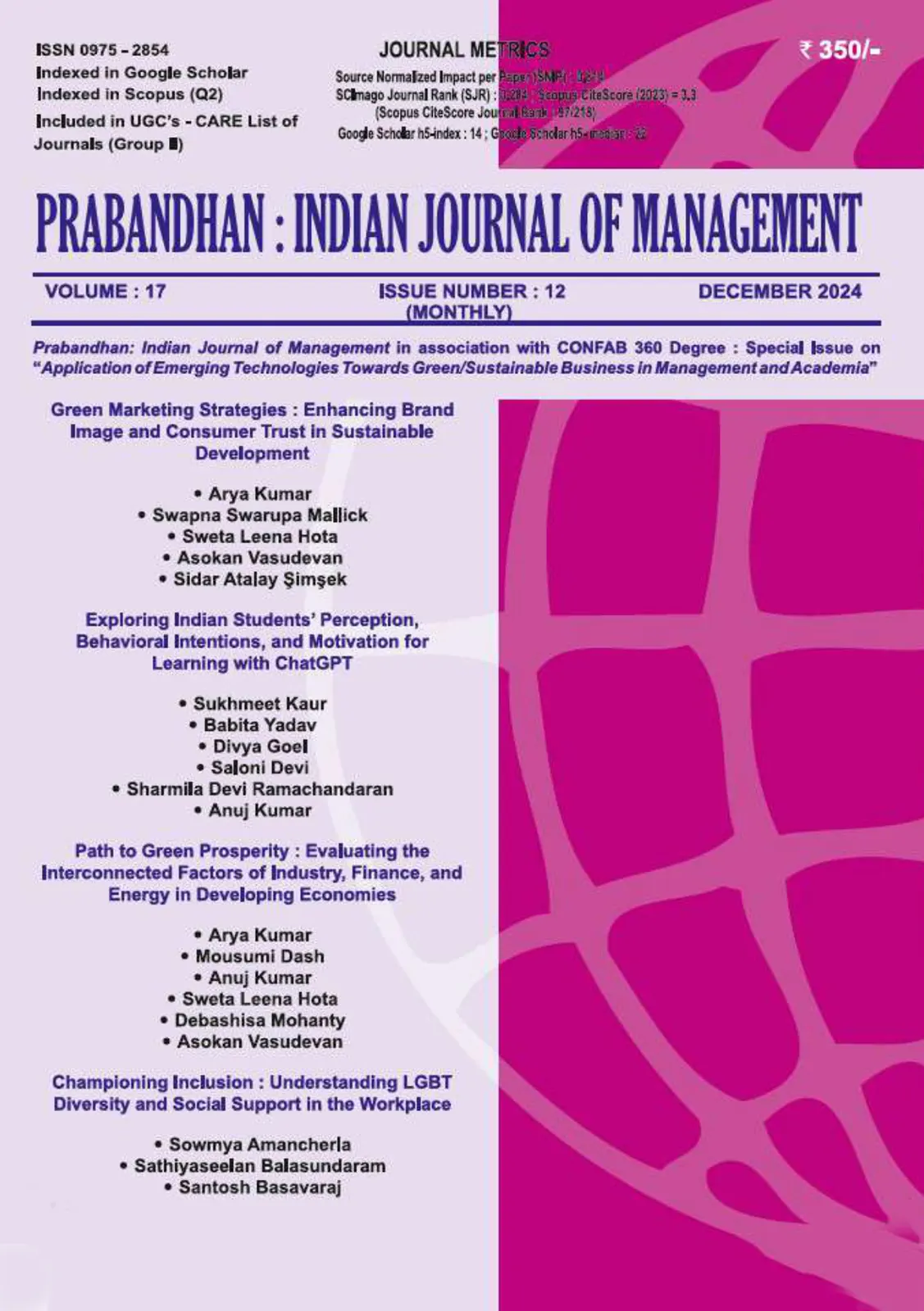 Special Issue: Prabandhan: Indian Journal of Management (Scopus Q2 and UGC CARE)_0